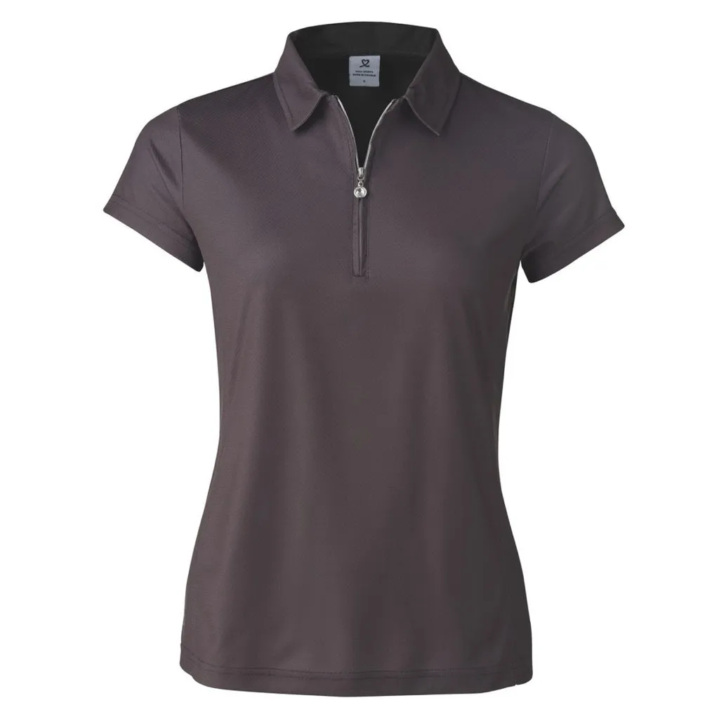 New Women's Daily Sports Macy Black Short Sleeve Golf Polo MSP$92