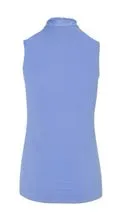 New Women's Greg Norman ML75 Ruffle Collar Sleeveless Golf Polo - Periwinkle MSP$65