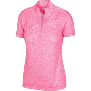 New Women's Greg Norman Starfish & Shells Pink Short Sleeve Golf Polo MSP$85