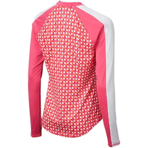 New Women's Jofit UV Crew Long Sleeve Diamond Print Top Size XS