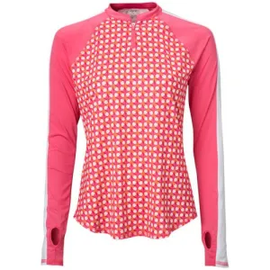 New Women's Jofit UV Crew Long Sleeve Diamond Print Top Size XS