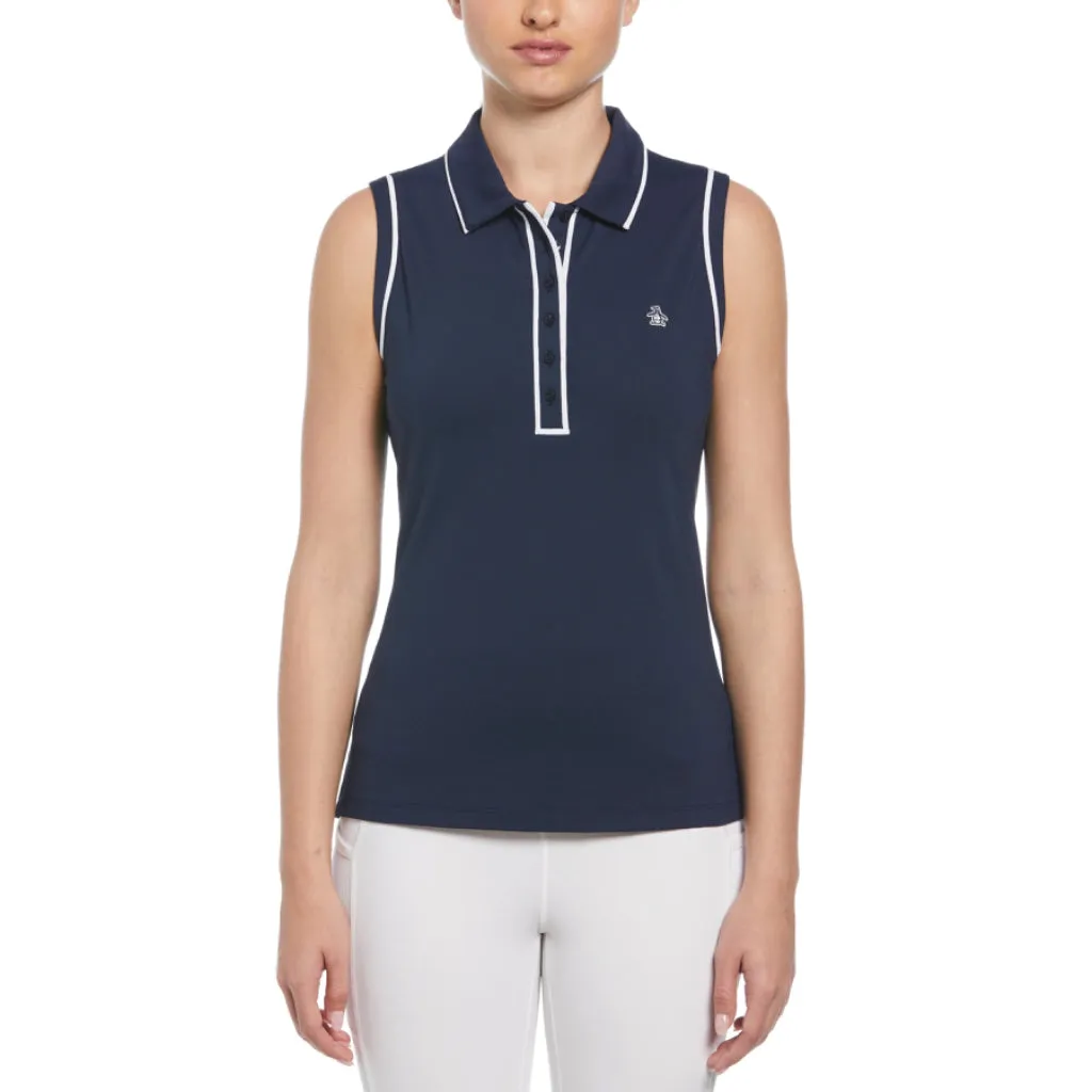 New Women's Original Penguin Veronica Sleeveless Golf Polo MSP$65