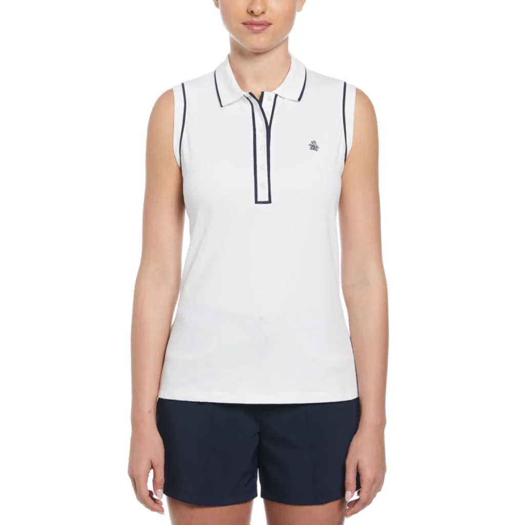 New Women's Original Penguin Veronica Sleeveless Golf Polo MSP$65