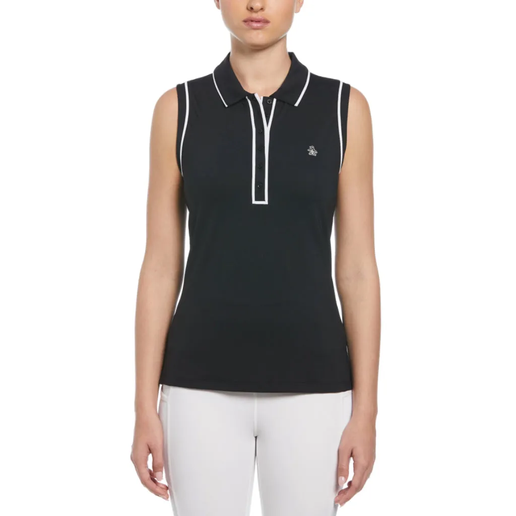 New Women's Original Penguin Veronica Sleeveless Golf Polo MSP$65
