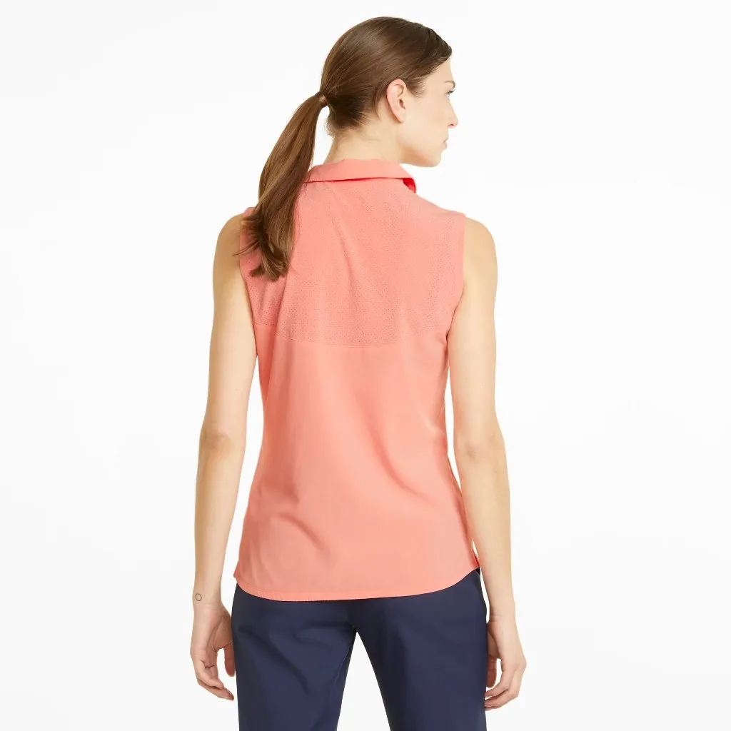 New WOmen's Puma Harding Sleeveless Golf Top - Cranation Pink Size M MSP$60