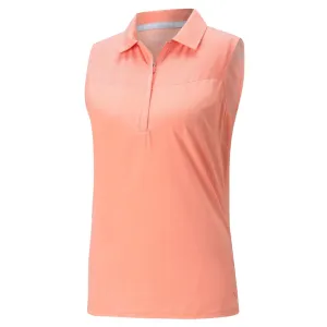 New WOmen's Puma Harding Sleeveless Golf Top - Cranation Pink Size M MSP$60
