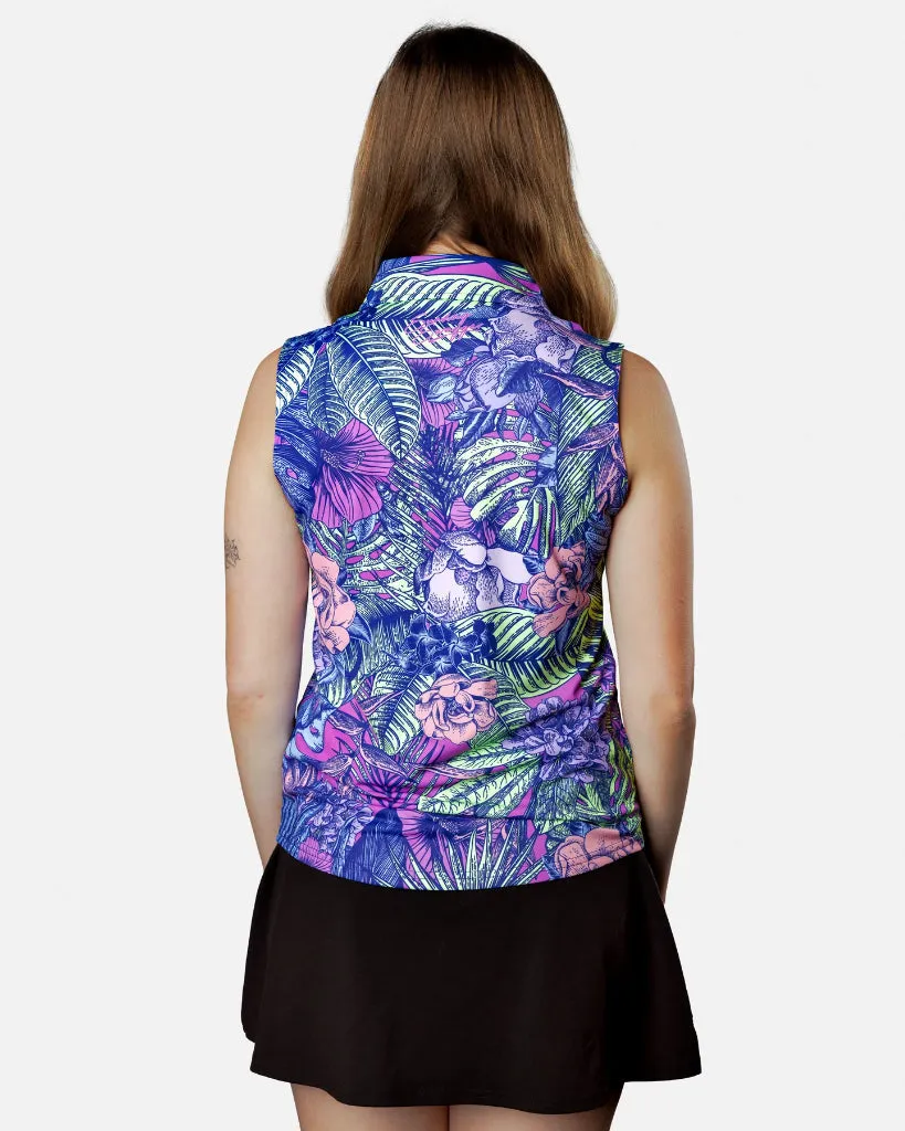 New Women's Sunday Swagger Ibiza Sleeveless Golf Polo