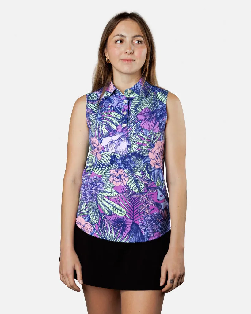 New Women's Sunday Swagger Ibiza Sleeveless Golf Polo