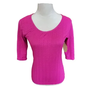 Nike Golf Hot Pink Quarter Sleeve Textured Top Size S