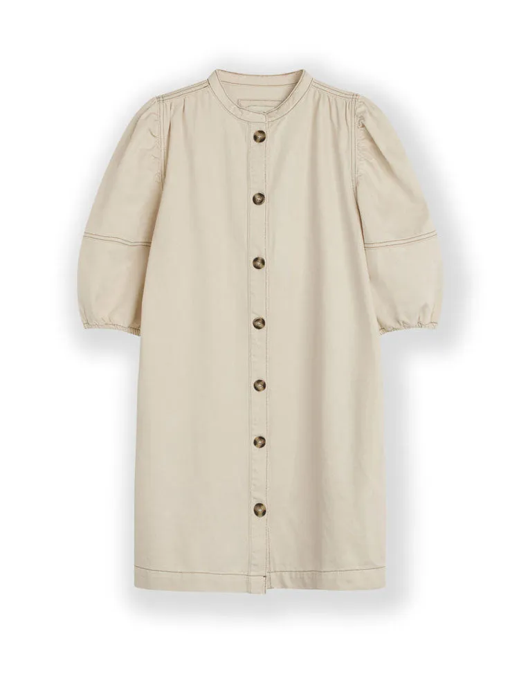 Norr Pascal Denim Dress Ecru