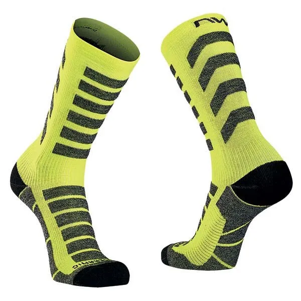 Northwave Husky Ceramic High Men's Cycling Socks (Yellow Fluo)