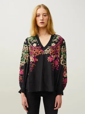 Odd Molly Anita Blouse Deep Asphalt