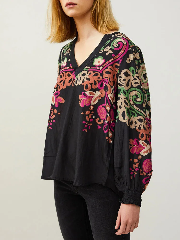 Odd Molly Anita Blouse Deep Asphalt