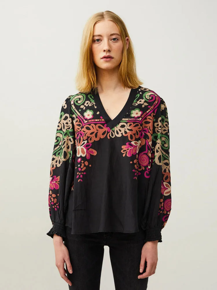 Odd Molly Anita Blouse Deep Asphalt