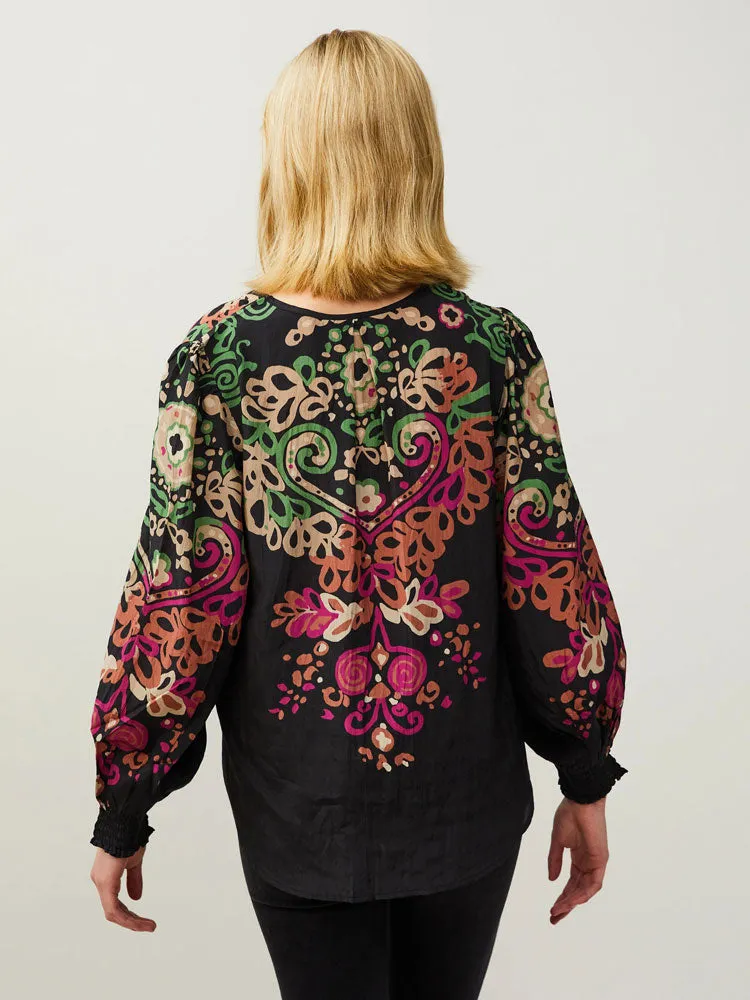 Odd Molly Anita Blouse Deep Asphalt