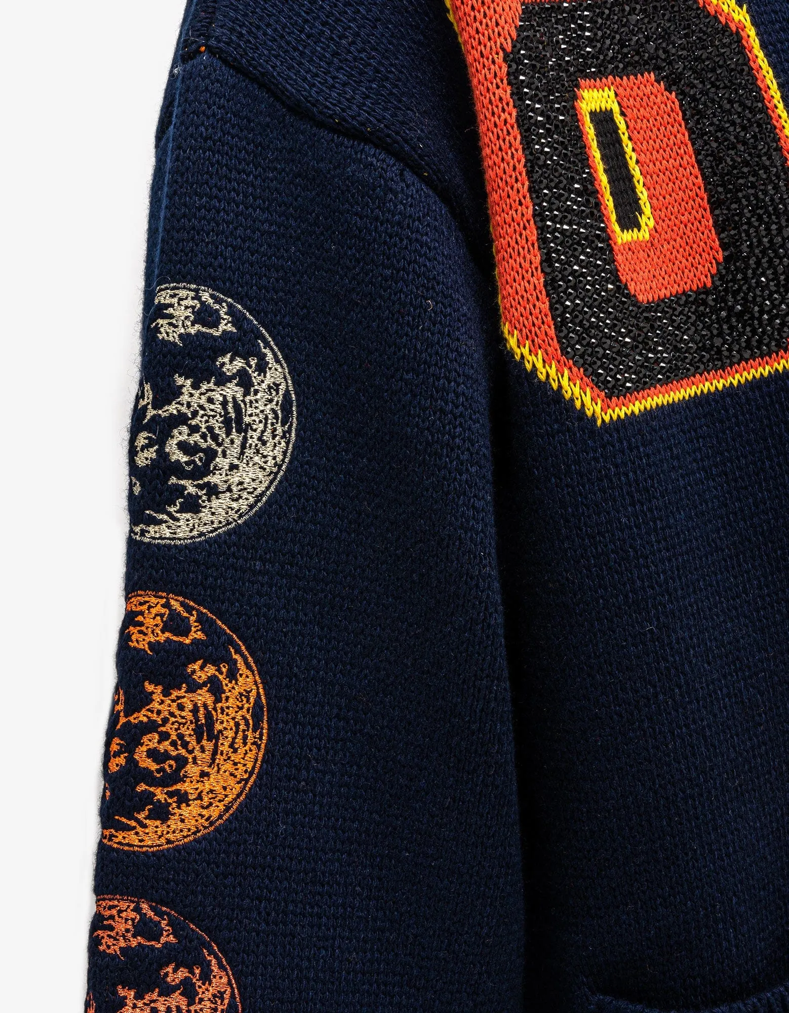 Off-White Blue Moon Phase Varsity Cardigan