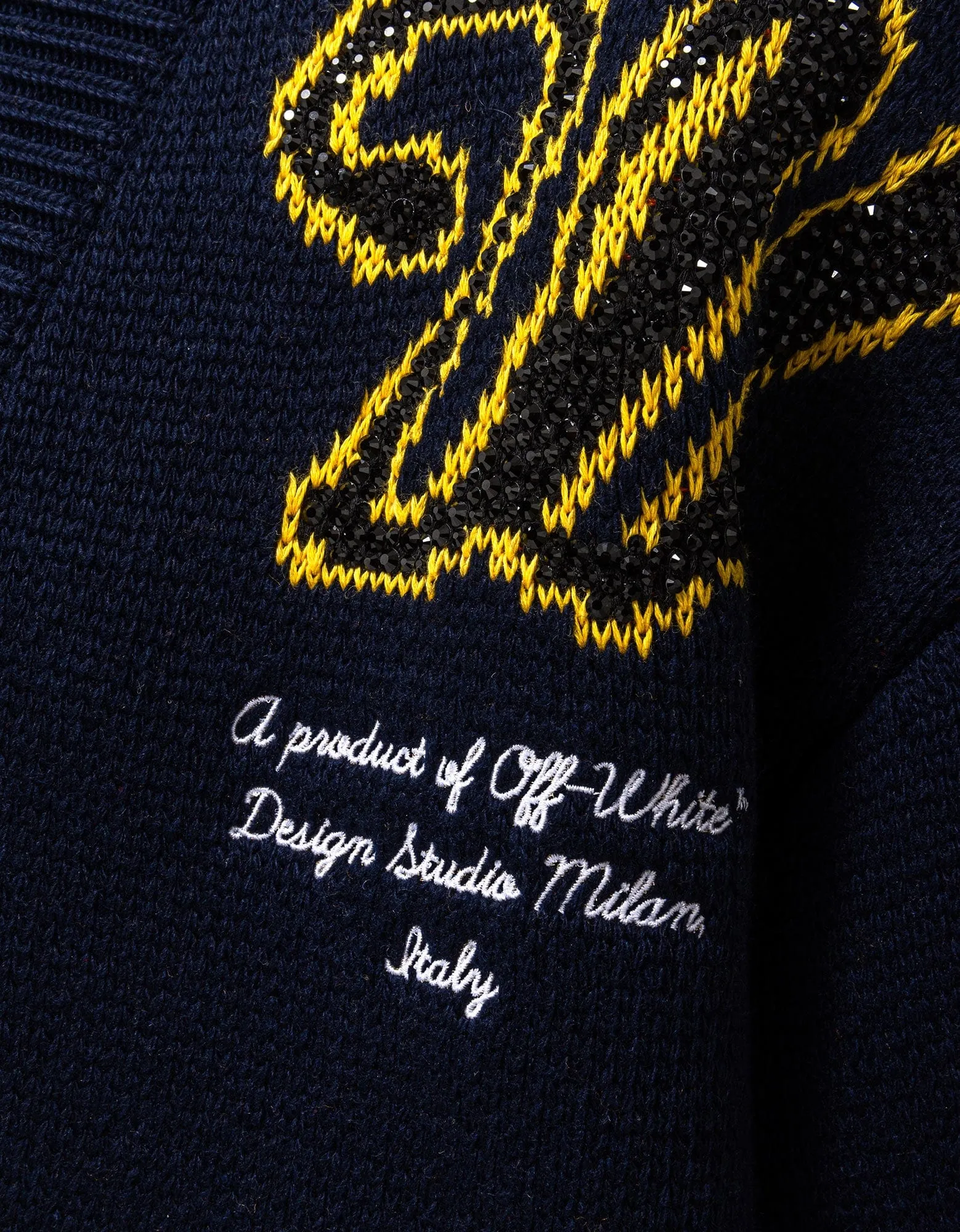 Off-White Blue Moon Phase Varsity Cardigan