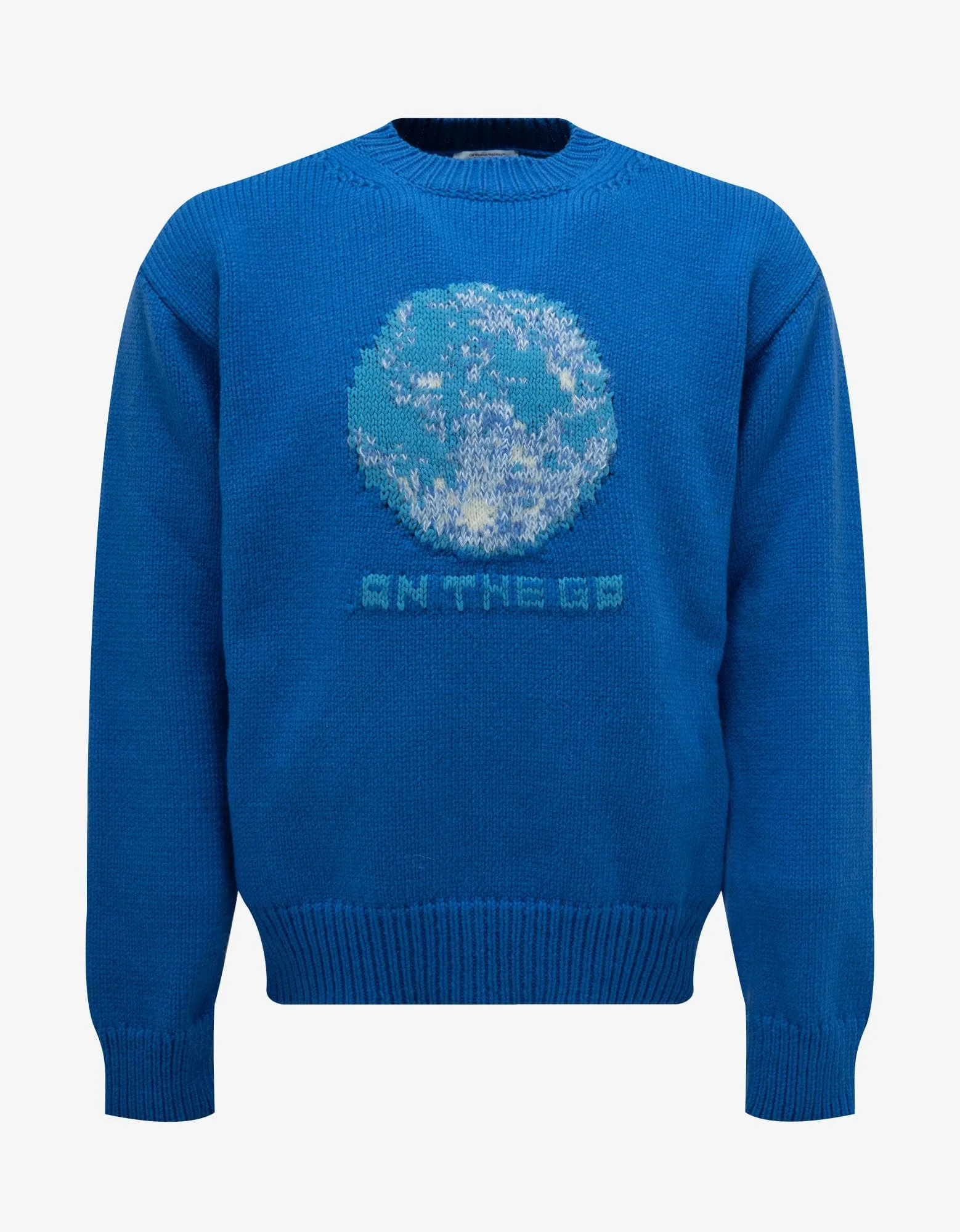 Off-White Blue On The Go Moon Chunky Sweater