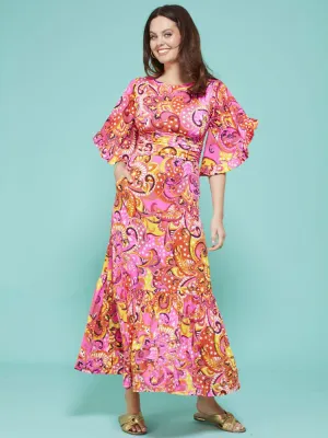 Onjenu Gabriella Dress Sol Paisley Neon