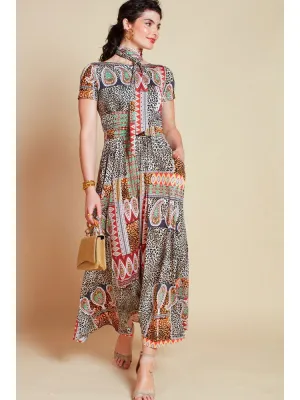 Onjenu Joni Maxi Dress Brown Macgraw