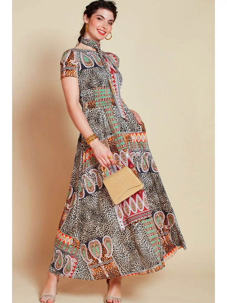 Onjenu Joni Maxi Dress Brown Macgraw