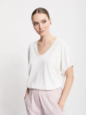 Ottod'Ame Short Sleeve Cream T-Shirt