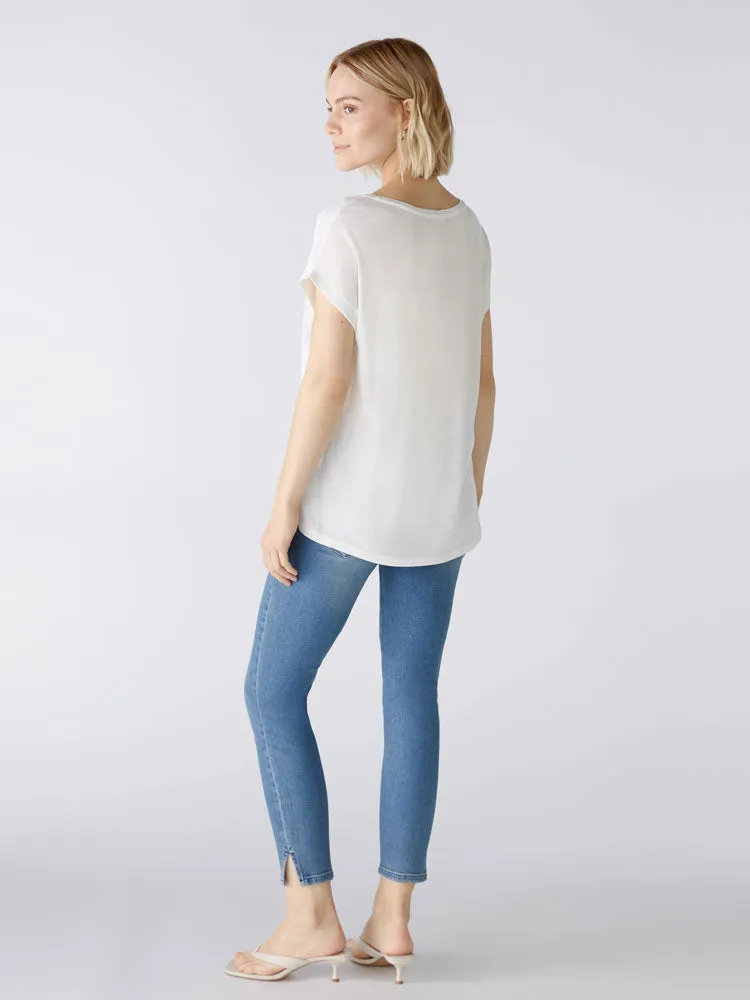 Oui Ayano Blouse Cloud Dancer