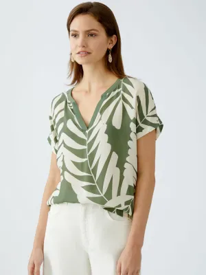Oui Blouse Khaki & Stone