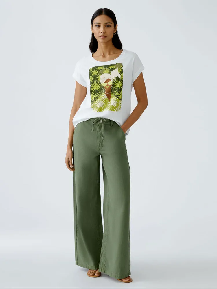 Oui Graphic T-Shirt Optic White