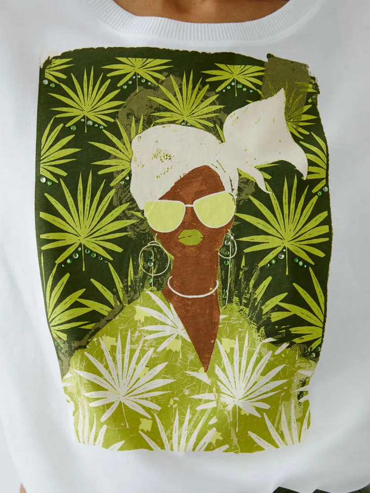 Oui Graphic T-Shirt Optic White
