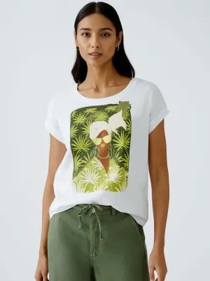 Oui Graphic T-Shirt Optic White