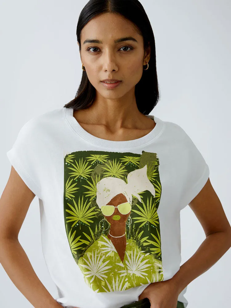 Oui Graphic T-Shirt Optic White