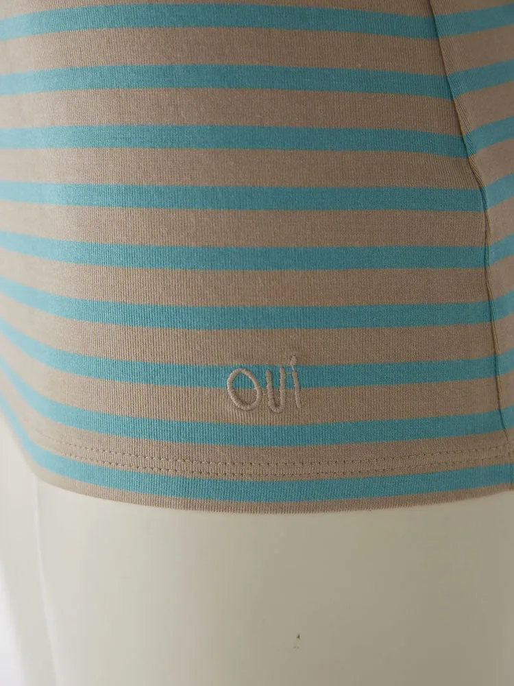Oui High Neck T-Shirt Blue