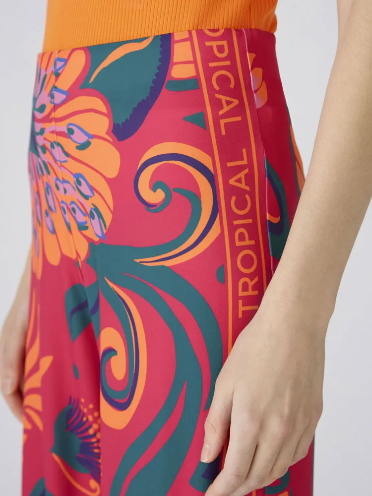 Oui Trousers Pink & Orange