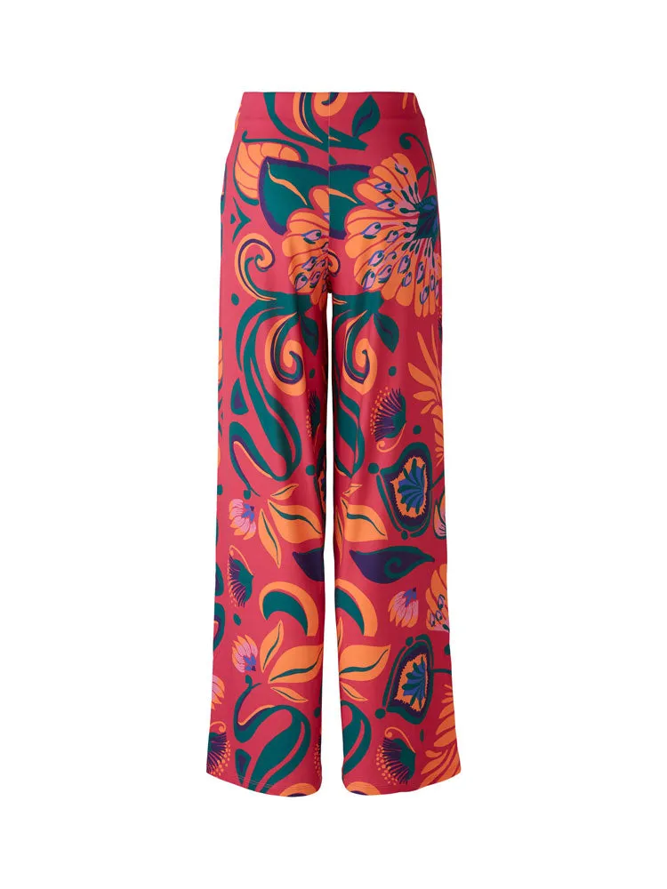 Oui Trousers Pink & Orange