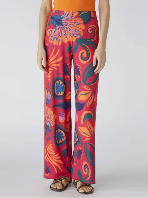 Oui Trousers Pink & Orange