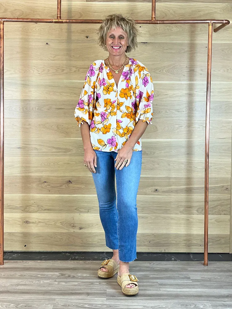 Paige Cindy Raw Hem Jeans Flamenco Distressed