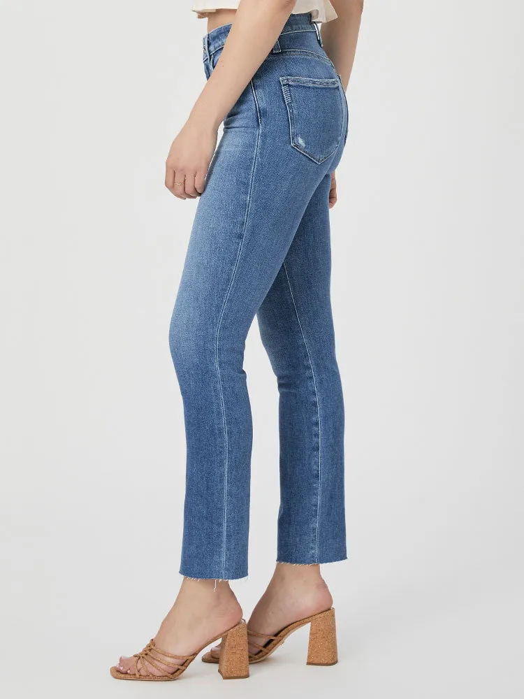 Paige Cindy Raw Hem Jeans Flamenco Distressed