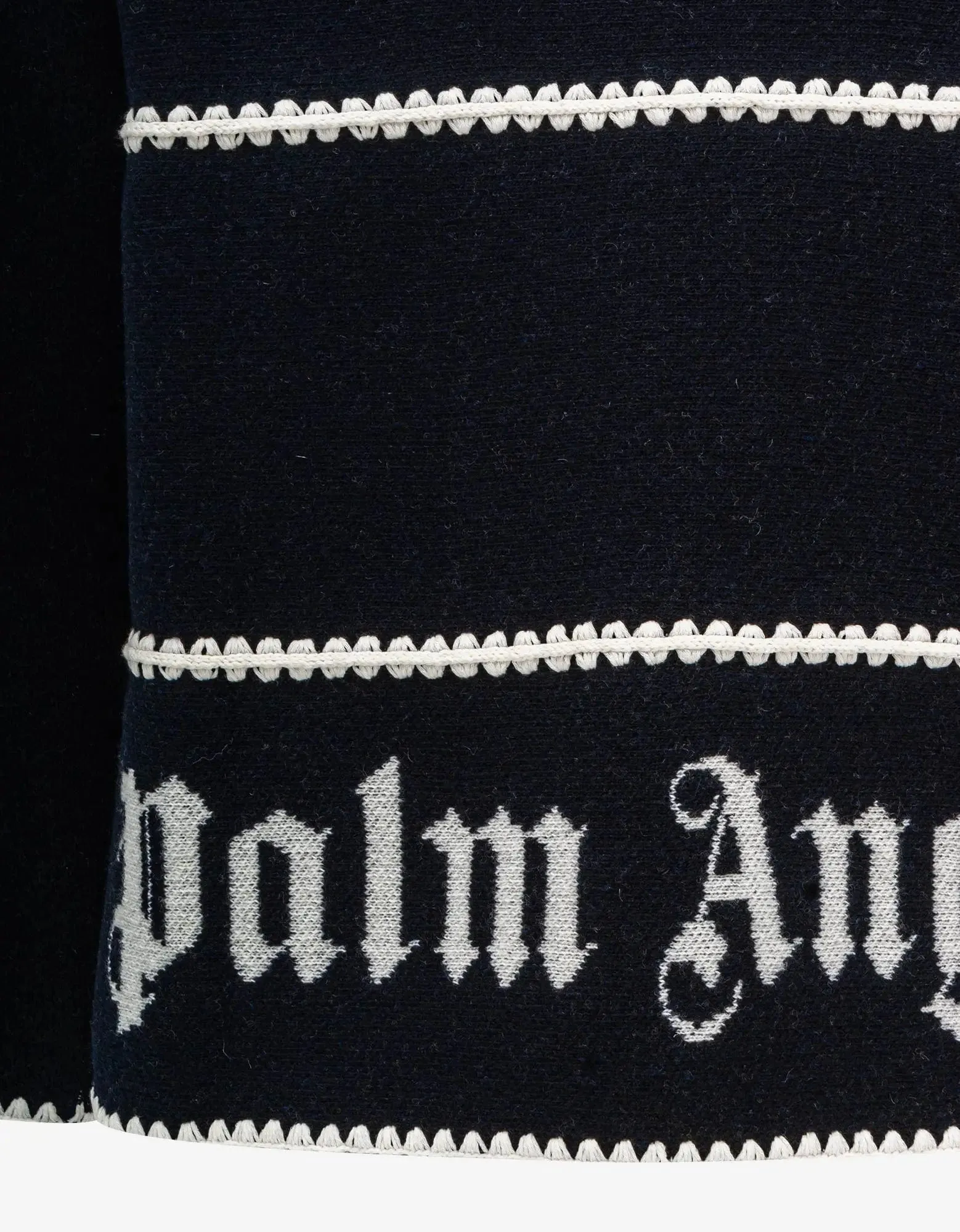 Palm Angels Navy Blue PA Monogram Stripe Sweater
