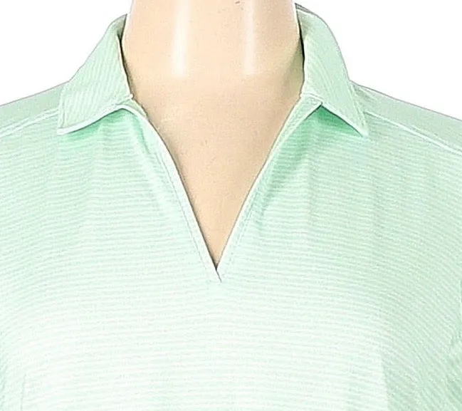 Pebble Beach Green Striped Sleeveless Women's Golf Top Size L