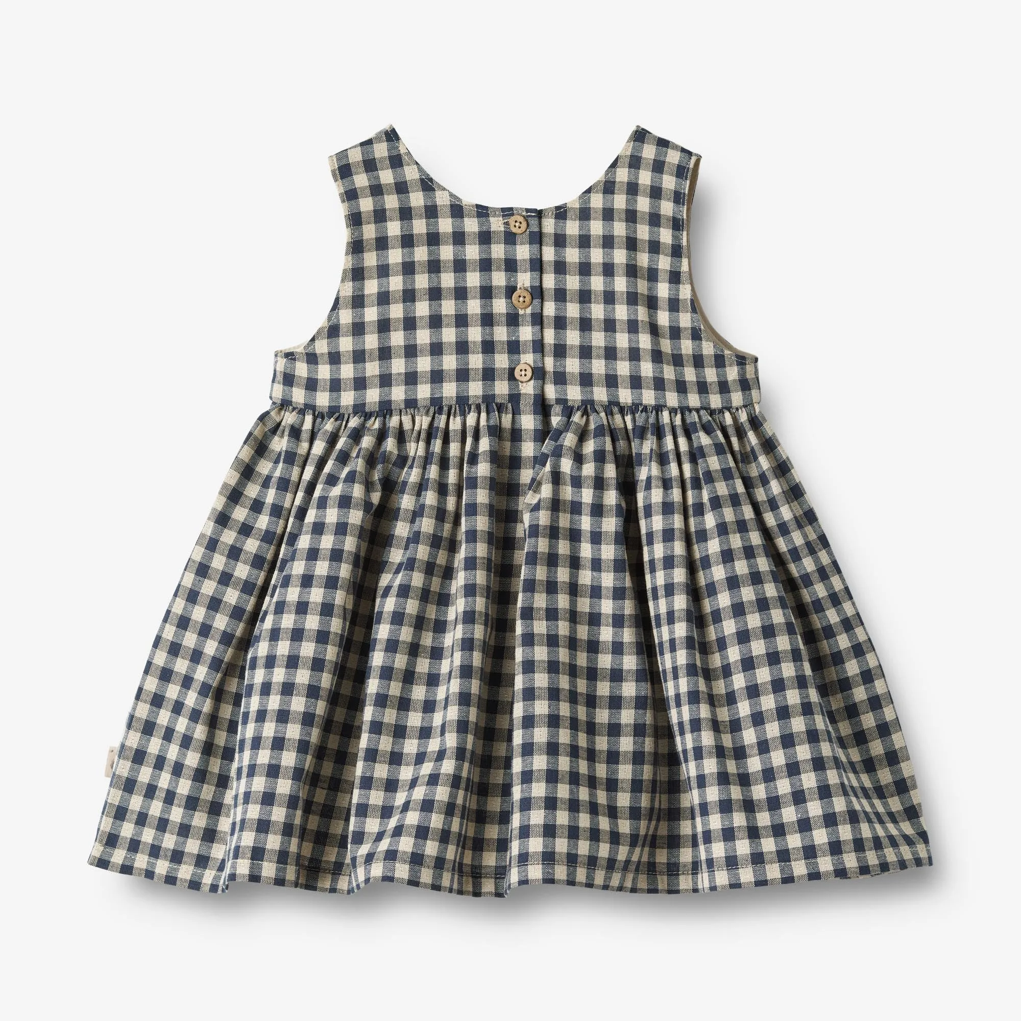 Pinafore Wrinkles Sienna - blue check Wheat