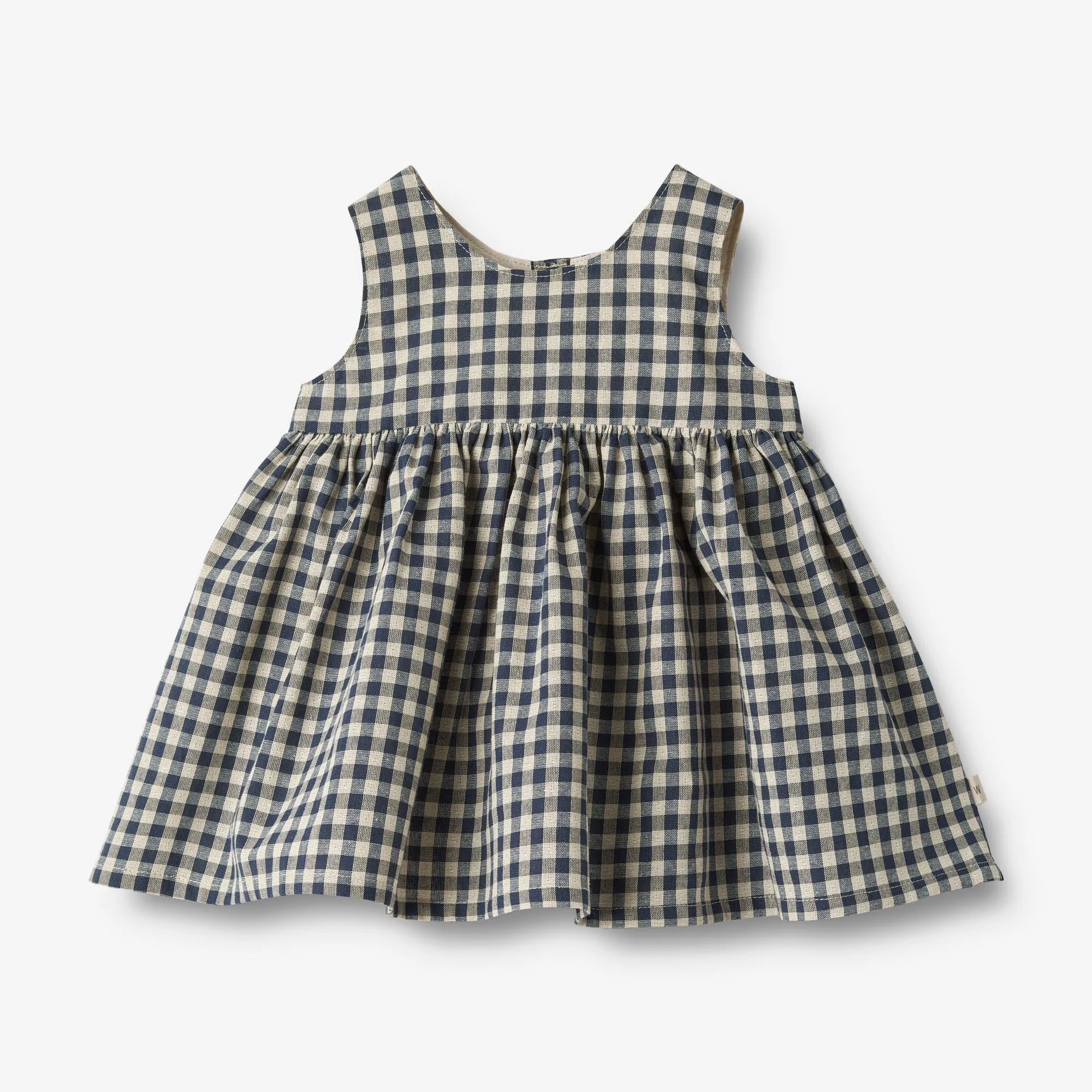 Pinafore Wrinkles Sienna - blue check Wheat