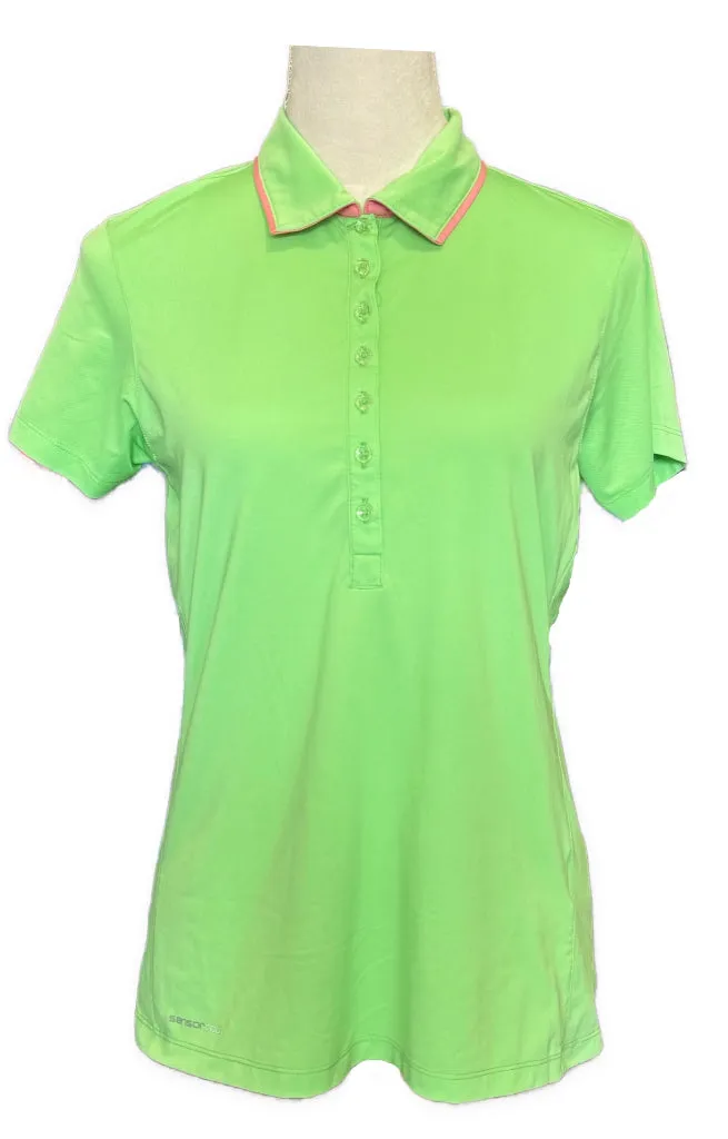 Ping Lime Green Short Sleeve Women's Golf Top Size M