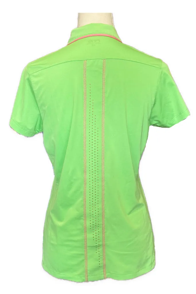 Ping Lime Green Short Sleeve Women's Golf Top Size M