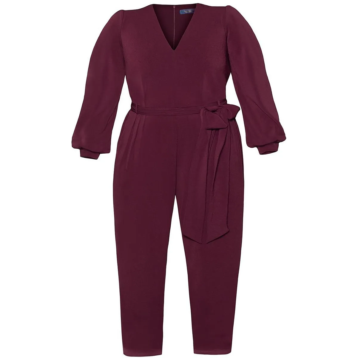 Plus Womens Scuba Straight-Leg Jumpsuit