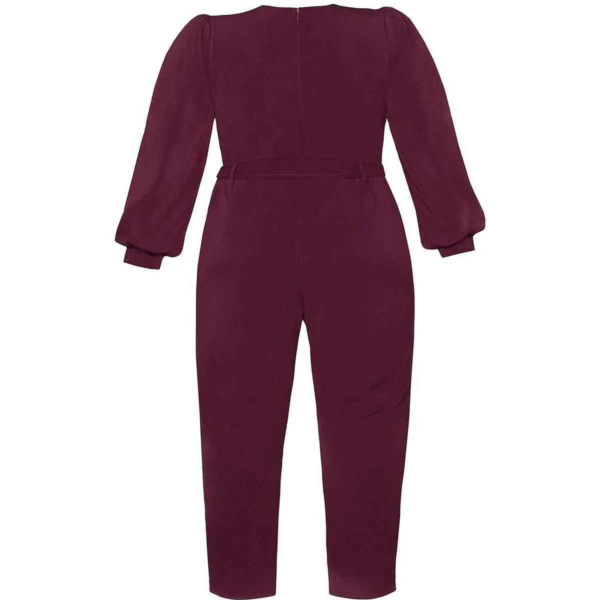 Plus Womens Scuba Straight-Leg Jumpsuit