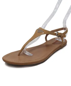 Prada Sport Tan Patent Leather Sandals sz 10