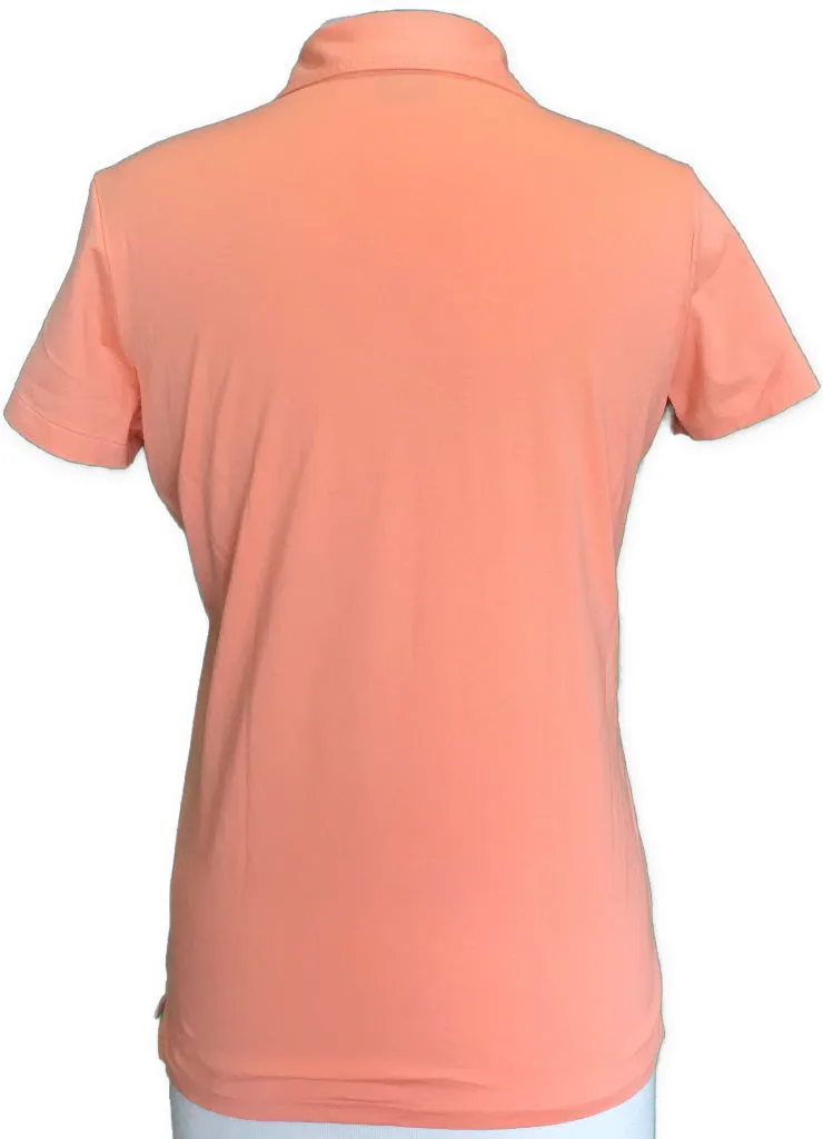 Ralph Lauren Women's 5 Button Pale Orange Short Sleeve Pima Golf Polo Size S MSP$110