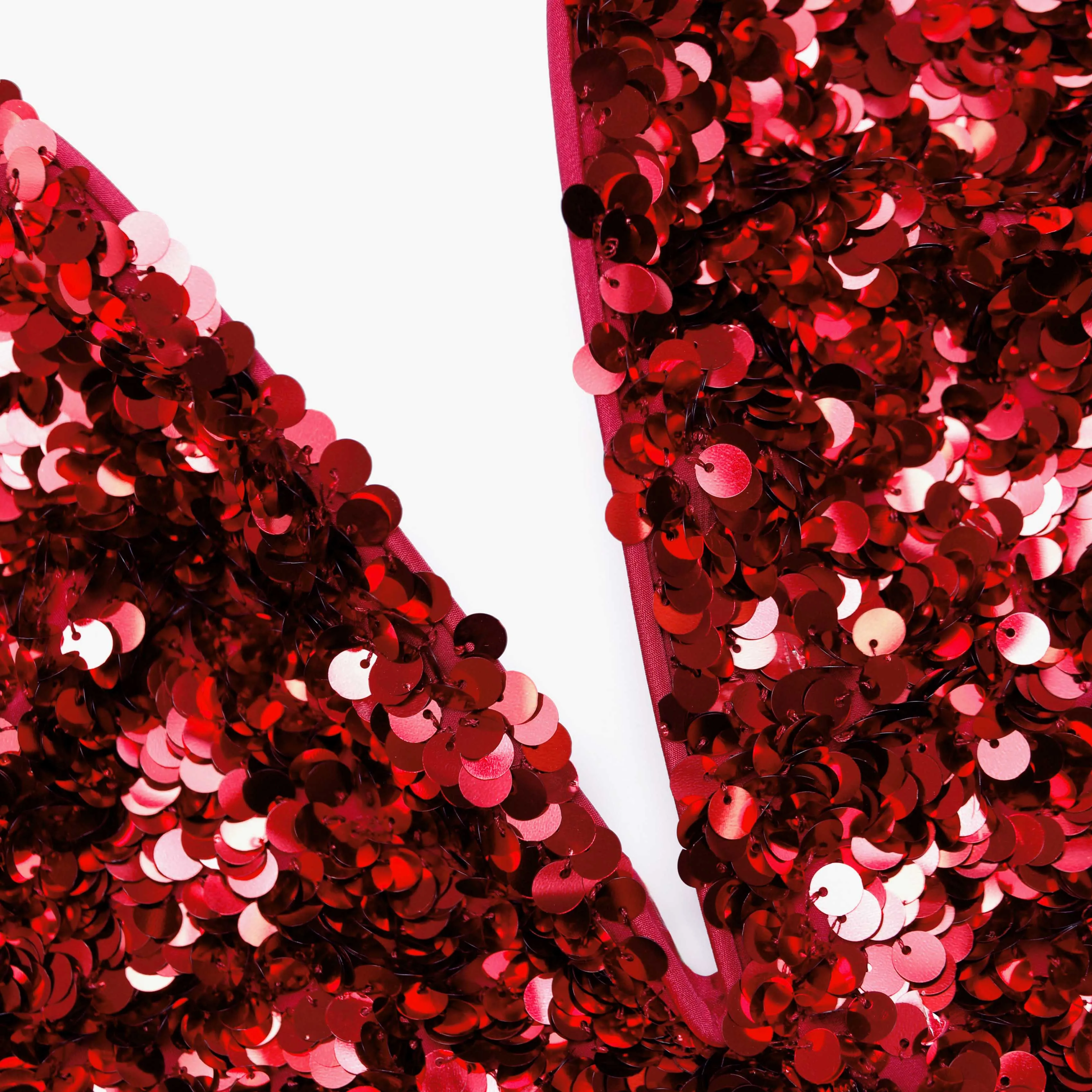 Red 3D Sequin Top Self Portrait