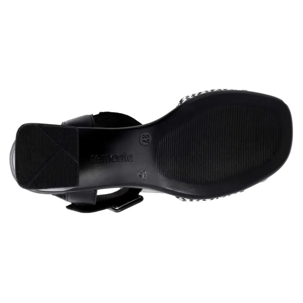 Remonte D1K51-03 Womens Touch Fastening Block Heel Sandal
